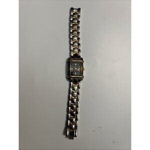 Vintage Mondu Silver & Black Stainless Steel WR 28mm Women’s Watch